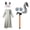 Green, variant on Adults Scary Wolf Granny Costume with Plush Ear Hat and Tail & Gloves,Halloween Big Bad Wolf Granny Costume with Hat & Gloves & Tail & Cane Set,LARP Horror Wolf Grandma Costume Outfit