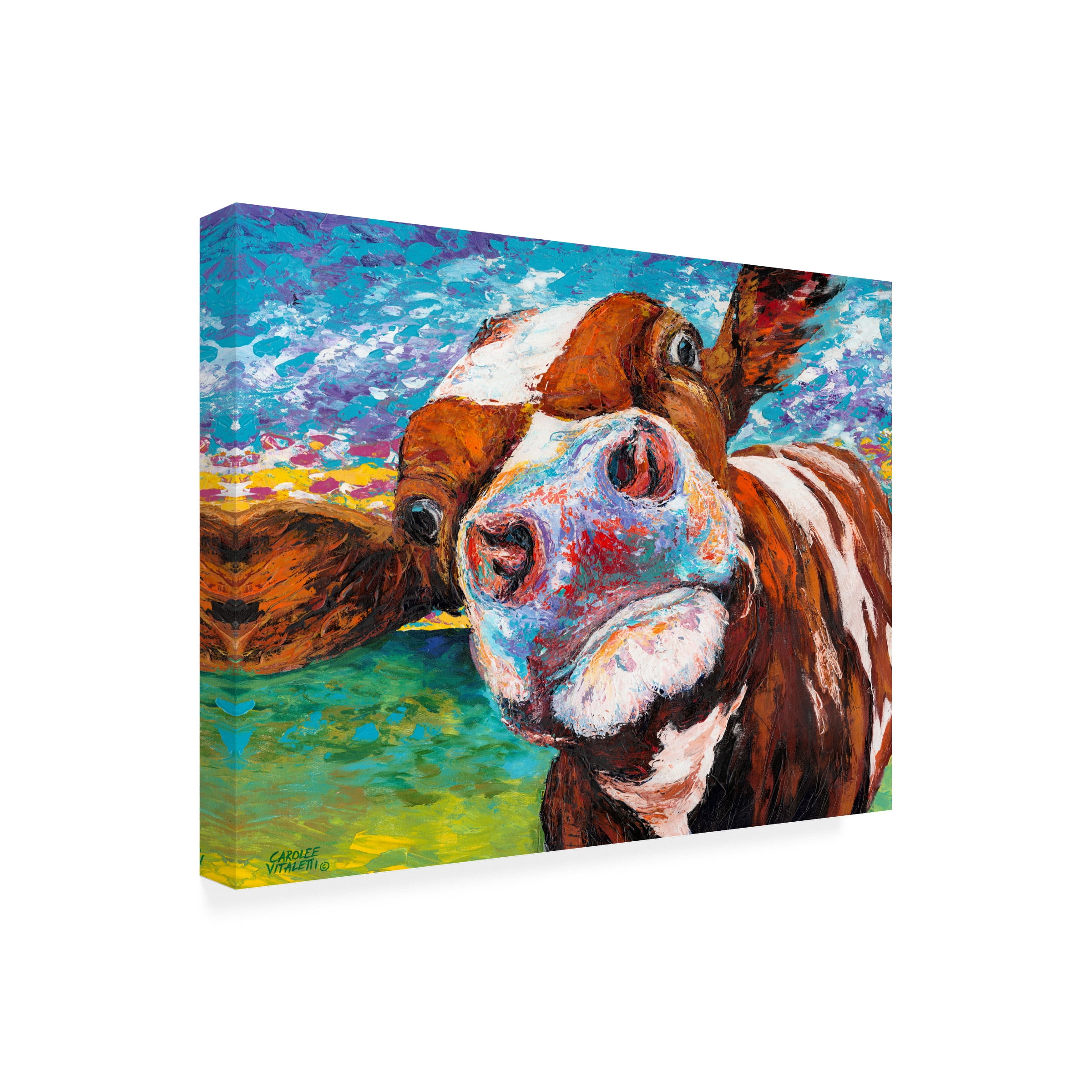 Carolee Vitaletti 'Curious Cow I' Outdoor All-Weather Wall Decor