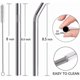 thumbnail image 4 of Juego de pajitas reutilizables de 12mm para beber de acero inoxidable 304 Afortunado  Sencillez, 4 of 5