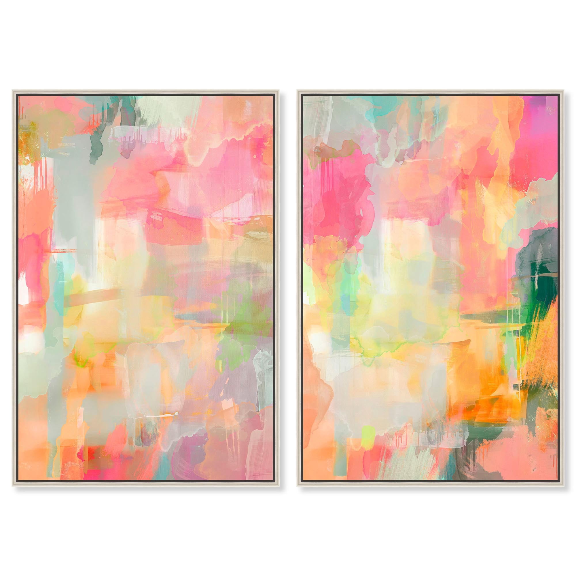 Salt and Berries Set Canvas Set of 2 Maximalist Art by Art Remedy Silver Frame 30 x 45