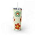 thumbnail image 6 of Retro Flowers & Smileys Skinny Tumbler, 6 of 6
