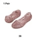 thumbnail image 5 of Qarigey 1 par de sandalias de mujer, zapatos de gelatina transpirables informales de verano de cristal a la moda, calzado de malla de compras para Calzado Talla 39 Rosa Qarigey AP012373-06, 5 of 6