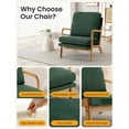 thumbnail image 4 of Mid Century Modern Accent Chairs for Living Room, 23” Wide Comfy Chair for Bedroom, Small Cozy Sherpa Reading Chairs for Adults, 108° Lounge Arm Chair Indoor with Detachable Cover, 5.5" Foam Cushion, 4 of 6