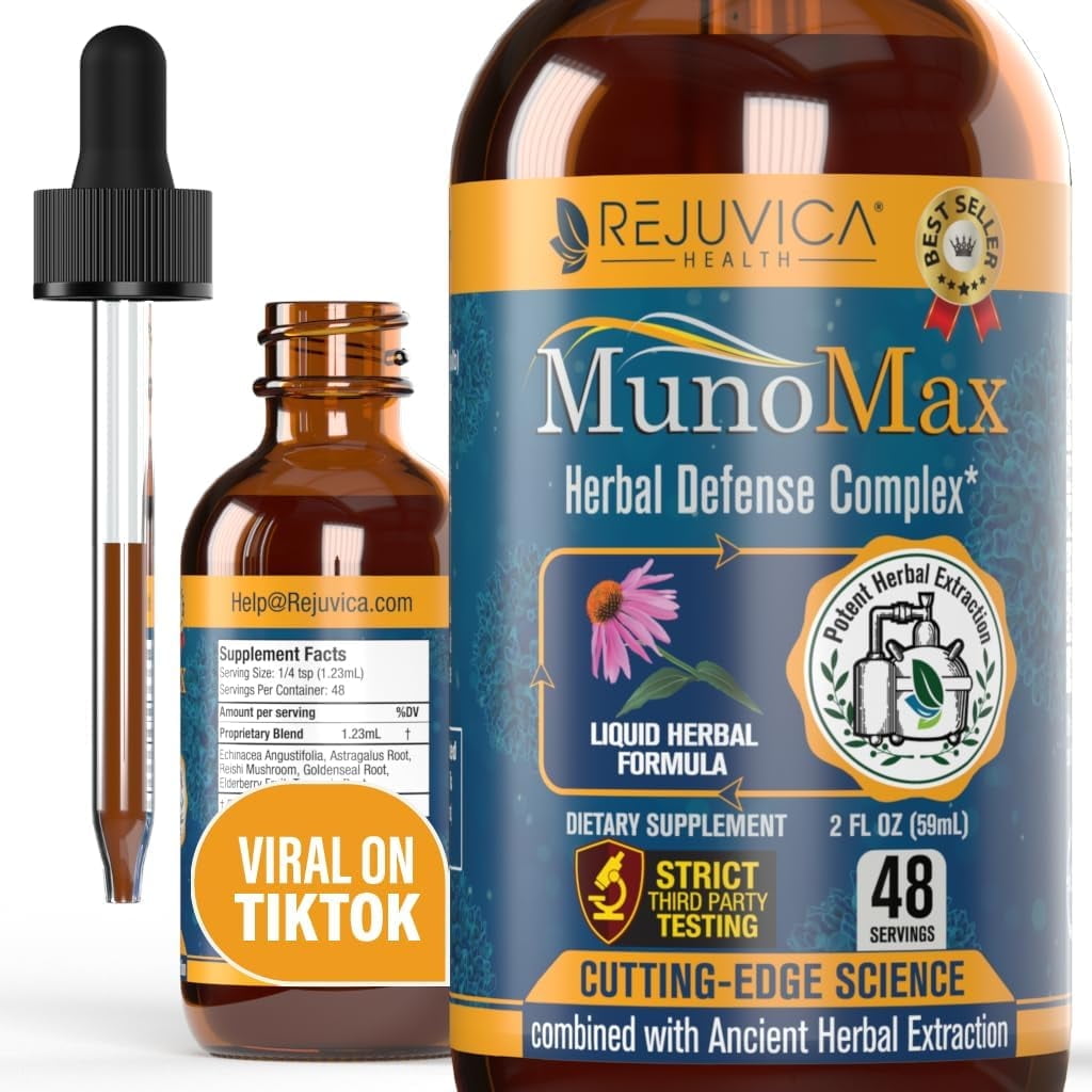 Rejuvica Health MunoMax - Herbal Immune Support Supplement with Elderberry