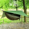 Camping Hammock With Mosquito Net + Fly Rain Cover Tent Tarp Waterproof ...