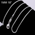 thumbnail image 4 of AYYUFE 16 Inch - 24 Inch Women Silver Plated Snake Chain Necklace, 4 of 7