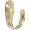 thumbnail image 1 of Hillman 852082 Brass Plated Clothes Hook, 1 of 2