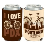 Portland Oregon "I Love PDX" Bicycle WinCraft Neoprene Drink Can Cooler