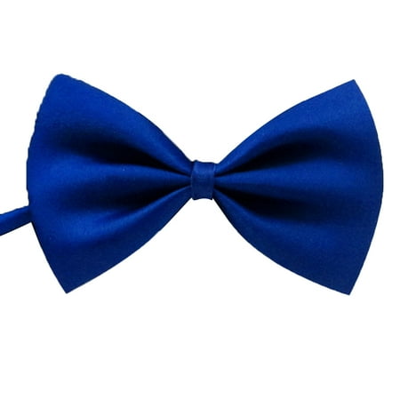 Royal Blue Fashion Color Men Classic Solid Color Bow Tie Fashion Wedding Party Pre-tied Neckwear royal blue ()