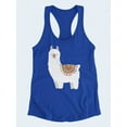 thumbnail image 3 of Cute And Happy Llama Racerback Tank Women -SPIdeals Designs, Female Medium, 3 of 4
