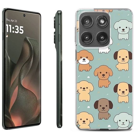 For Motorola Moto Edge 5G 2025 Protective Shockproof Phone Case, by OneToughShield - Puppies