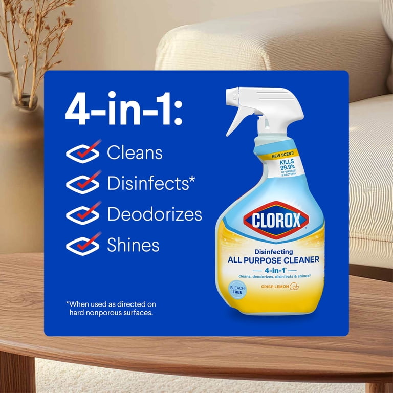 Clorox Disinfecting All Purpose Cleaner 2-Pack, Lemon photo 4