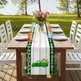 thumbnail image 4 of Table Runners 72 Inches Long Dress Scarves, Saint Patrick's Day Farmhouse Kitchen Table Runner, Coffee Tablerunners, Spring Green Grass Truck Gray Wood Plaid 16x72 Inch, 4 of 9