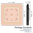 thumbnail image 2 of Peach Citrus Dragon Craks Mahjong Mat 31.5x31.5 Inch | Non-Slip And Noise Reduction Mah Jong Table Mat Cover with Carrying Bag For Mahjong Lovers, Poker, Board Games And Dominoes, 2 of 7