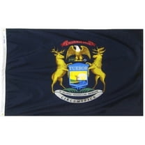 3X5 State Of Michigan Super Poly Flag 3'X5' House Banner Fade Resistant 100D