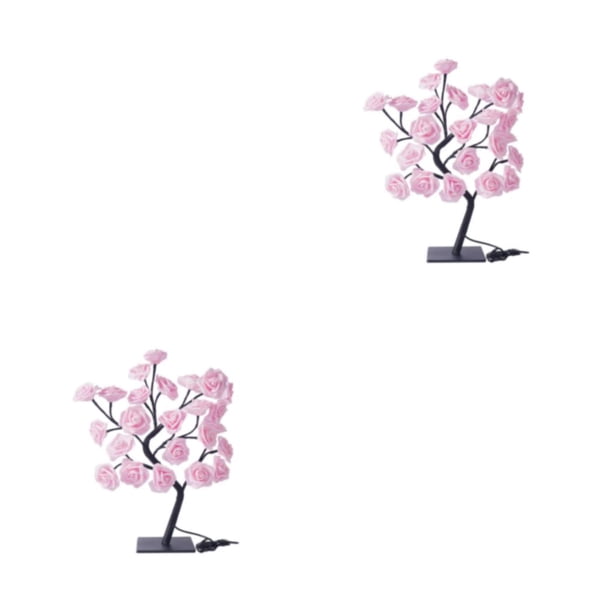 Toystoory Luces de árbol de rosas simuladas: las ramas ajustables para diseños y formas personalizados pueden libremente y forma a cada rama Tipo 1 2Conjunto