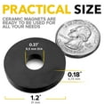 thumbnail image 2 of Ferrite Ring Magnets With Holes - 1.2 Inch (31mm) Round Disc Donut - Circle Hole for Crafts and DIY - Perfect Ceramic Circular, 2 of 8
