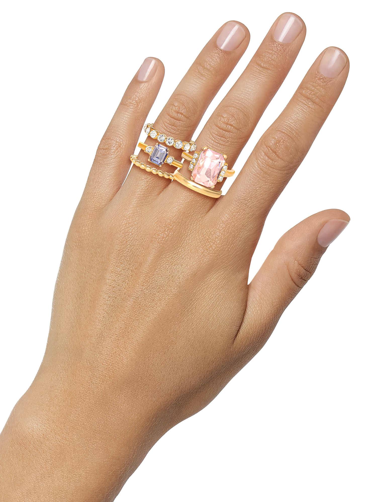 Jessica Simpson Fashion Metal Ring Jewelry Set, Set of 5