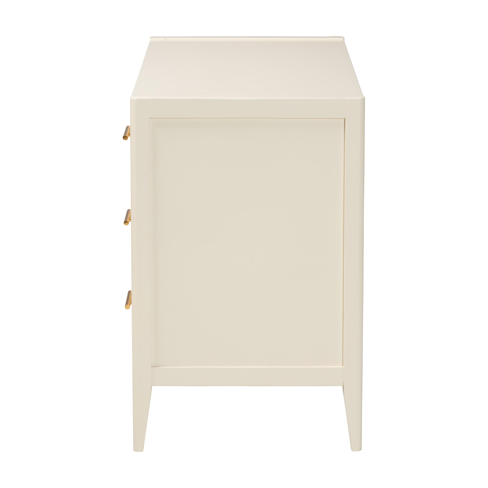 Baxton Studio Primrose Mid-Century Dresser, 6-Drawer, Ivory