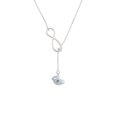 thumbnail image 2 of Delight Jewelry Silvertone Little Bird Initial - O - Silver tone Elegant Infinity Lariat Necklace, 2 of 4