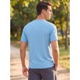 thumbnail image 3 of INSPIRE CHIC Men's Athletic T-Shirt Short Sleeve Crew Neck Running T-Shirts M Blue, 3 of 5