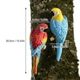 thumbnail image 3 of Patio Wall Decorations Outdoor 10 Inch Blue Parrot Figurine Hanging Bird Wall Decor for Patio Tropical Outdoor Decor Wall Art for Home Decor 1 Pack, 3 of 7