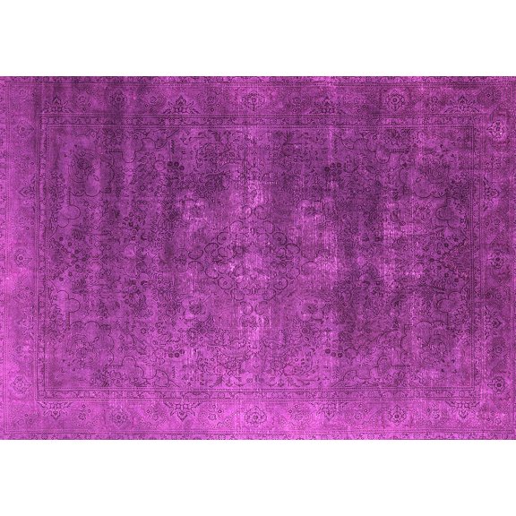 Ahgly Company Indoor Rectangle Oriental Pink Industrial Area Rugs, 2' x 4'