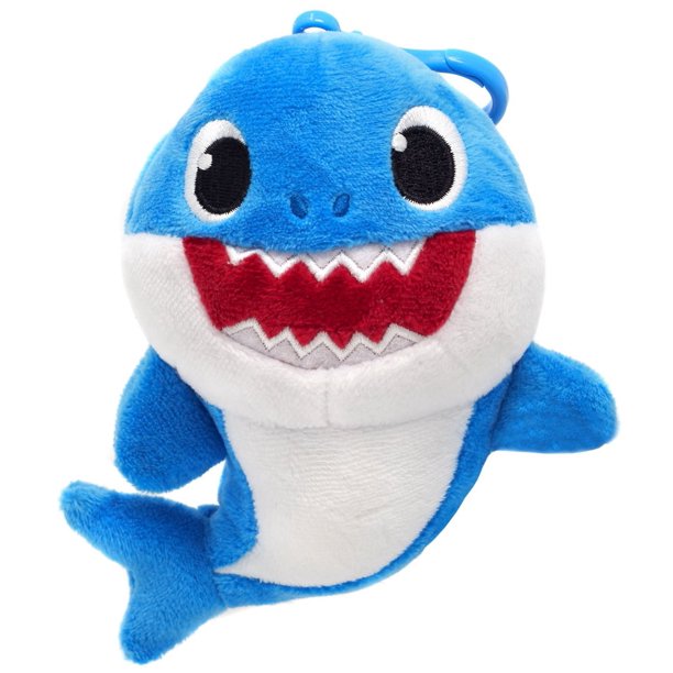 Pinkfong Baby Shark Daddy Shark Plush Clip On [Blue] - Walmart.com ...