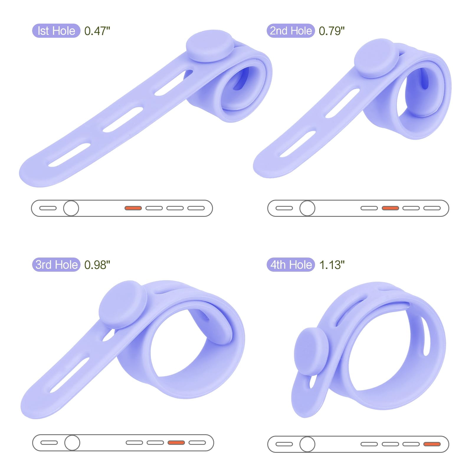 Donruby 24Pcs Silicone Cable Ties - Reusable & Washable with Locking Buckles, Adjustable Fastening Cable Management Straps, Multi-Purpose High Elasticity Cord Organizer (4 Colors)