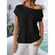 thumbnail image 5 of Jersey de Punto de Corta con Hombros Descubiertos para Mujer, Color Negro, Talla M, 5 of 8