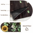 thumbnail image 5 of Sunflower Runner Rugs 2x6 ft Spring Summer Yellow Floral Leaf Butterfly Brown Wood Grain Washable Hallway Rugs Non-Slip Floor Mats Absorbent Carpet Bedside Runners for Bedroom Kitchen Laundry Room, 5 of 9