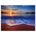 thumbnail image 2 of Blue Waves on Sandy Beach - Seashore Canvas Art Print, 2 of 3