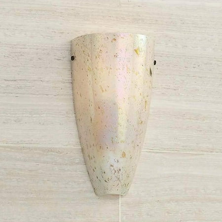 Possini Euro Design Modern Wall Light Sconce Pocket Warm Amber Art Glass Hardwired 13