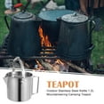 thumbnail image 3 of OULII Outdoor Use Kettle Cook Water Silver Stainless Steel 1Set, 3 of 8