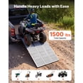 thumbnail image 2 of VEVOR Aluminum Trailer Ramps, 76 x 54 in Tri-Folding Truck Ramps with Straps & Non-Slip Rubber Fingers, 1500LBS Capacity ATV Loading Ramps for Pickup Trucks, Motorcycles, Lawn Mowers, Tractors, Carts, 2 of 9