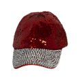 thumbnail image 1 of Casquette de Baseball Mode à Sequins pour Femmes avec Visière Pleine de Pierre - Rouge, 1 of 2