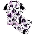 thumbnail image 4 of BOOMNY Halloween Girls 2 Peice Pajamas Sets Hallowmas Pumpkin Ghost Graphic Short Sleeve Buttons Sleepwear Tops Shorts Pjs Set for Kids Cozy Loungewear Homewear, 4 of 4