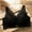5-Black, variant on YWDJ Lounge Bras for Women Comfort Closure in Back Comfy Bras No Underwire Lounge Bras Wide Strap Half Cup Push up Wrap Comfortable Bras Padded Plus Size Lace Bras Solid Bras Black 3XL