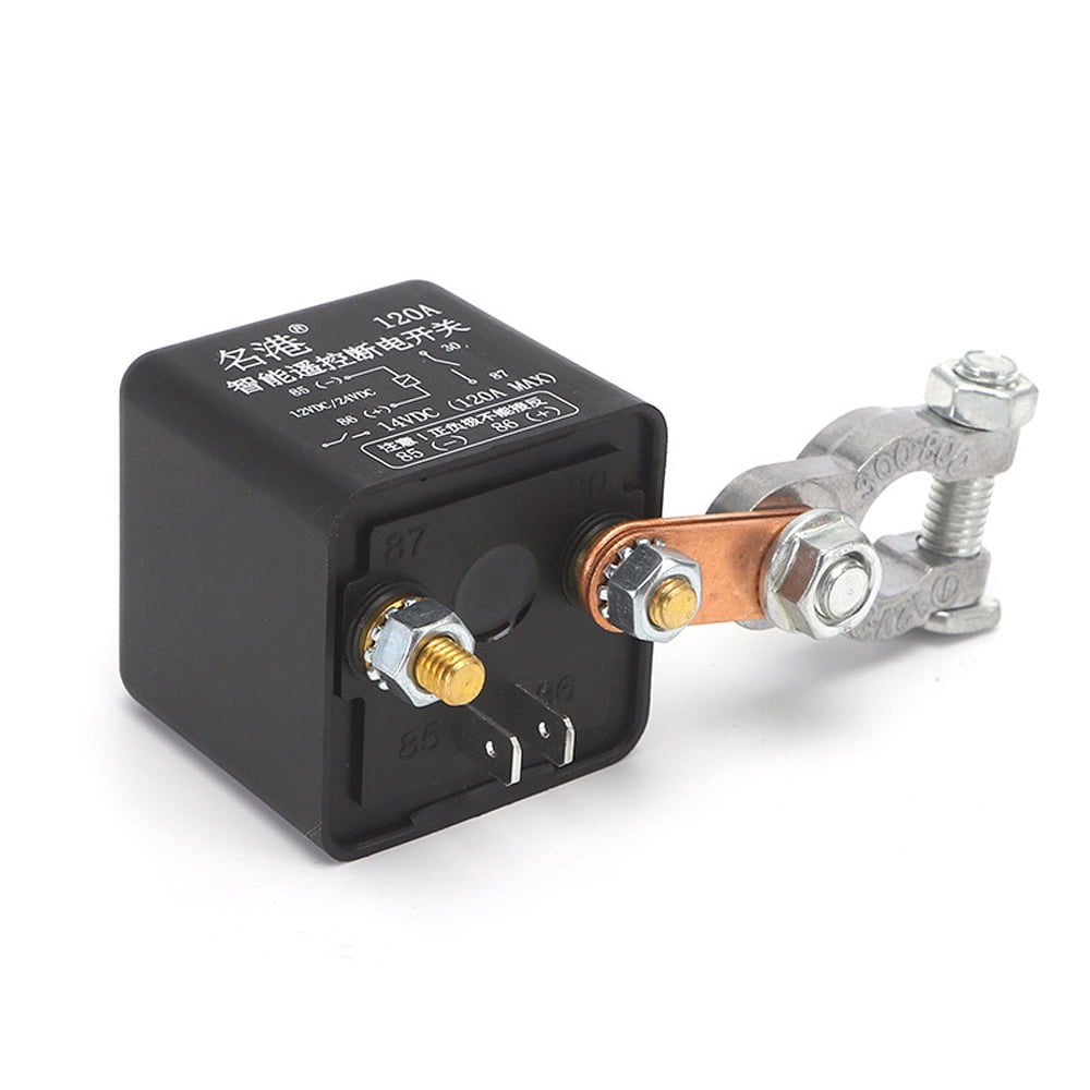 Anself Car Auto Universal Wireless Remotes Control Battery Switch Intelligent Switch Relay Car Battery Disconnect Cut Off Isolator Switch