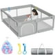 thumbnail image 1 of Corral para Bebé 180 * 200cm, Corral de Juegos para Bebe con Pelotas Oceánicas, Anillos de Tracción y Bolsa de Almacenamiento, Malla Transpirable, Seguro y Plegable para Interior/Exterior, 1 of 7