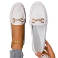 thumbnail image 6 of Womens Classic Slip On Loafer Flats Horsebit Decor Faux Leather Upper Non Slip Soft Sole for Office Work Commute Business Casual Daily Wear Shoes 36, 6 of 6