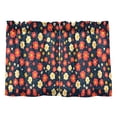 thumbnail image 7 of Yayeee Kitchen Curtains Light Filtering 27"x24" Rod Pocket Short Cafe Window Panel, Red Floral, 7 of 7