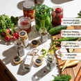 thumbnail image 3 of Set de frascos de especias de vidrio Le'raze con tapas de bambú y etiquetas, 3 of 9