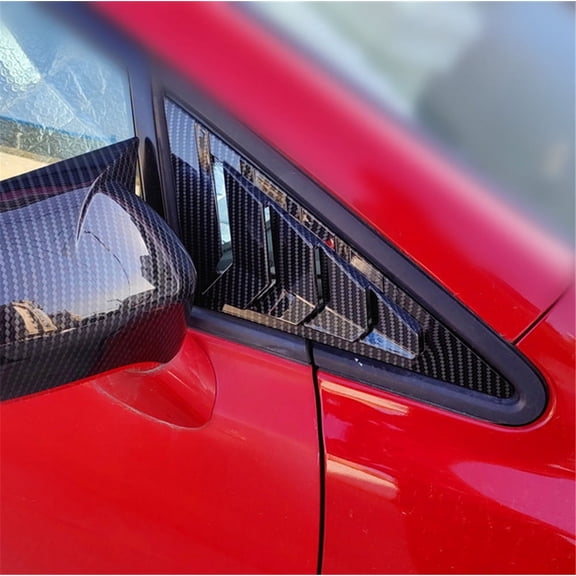 Furulu 1Pair Carbon Fiber L&R Side Window Louver Shutter Cover For Honda Civic 06-11 US