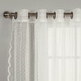 thumbnail image 2 of Quality Home Lace Dot Sheer Grommet Curtain Pair, 2 of 3