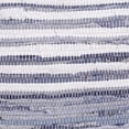 thumbnail image 5 of LR Home Square Denim Blue/Ivory Recycled Chindi Medium-Sized Indoor Pouf, 18"x18"x18", 5 of 11