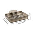 thumbnail image 4 of Unique Bargains 1 Pc Waterproof Soap Holder Wall Mounted Gray Soap Holder for Bathroom 5.31"x4.13"x1.1", 4 of 6
