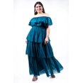 thumbnail image 1 of Vestido largo con volantes Roman Fashion 8563 Azul petroleo Talla 38, 1 of 7