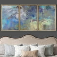 thumbnail image 3 of wall26 Framed Canvas Print Wall Art Set Blue, Teal &amp; Yellow Paint Stroke Display Abstract Shapes Illustrations Modern Art Bohemian Multicolor for Living Room, Bedroom, Office - 24"x36"x, 3 of 5