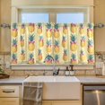 thumbnail image 2 of Yayeee Kitchen Curtains Set of 2 Light Filtering 57"x36" Over Sink Window Panels, Pineapple Love, 2 of 7